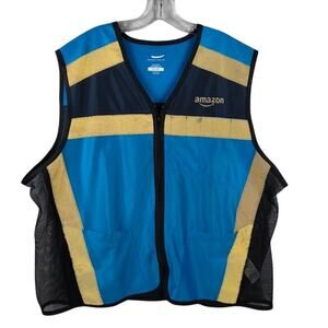 AMAZON XXL 3XL Zip Vest Work Shirt Uniform